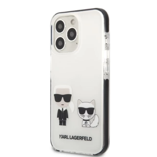 Чехол Karl Lagerfeld Karl & Choupette для iPhone 13 Pro Max White (KLHCP13XTPEKCW)
