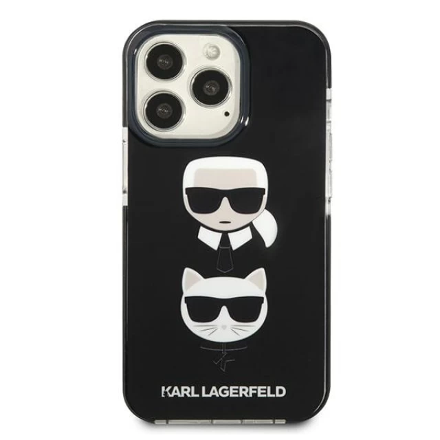 Чехол Karl Lagerfeld Karl & Choupette Head для iPhone 13 | 13 Pro Black (KLHCP13LTPE2TK)