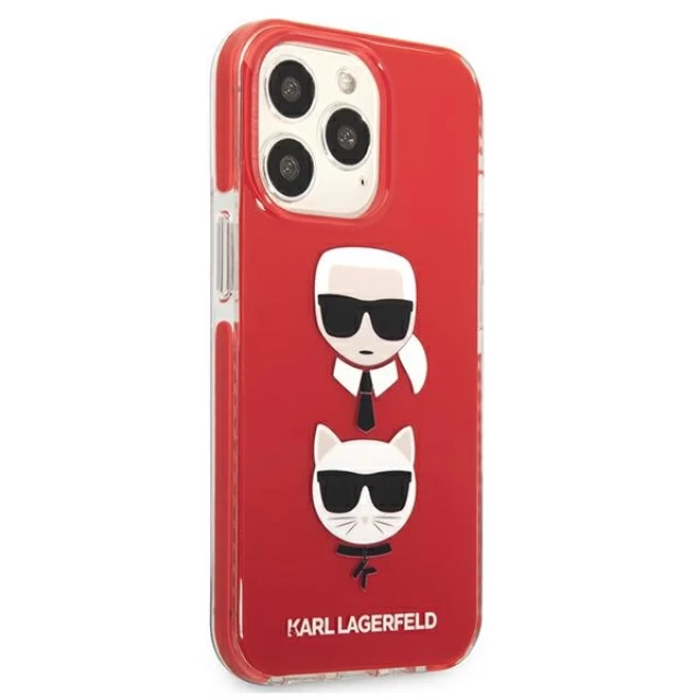 Чохол Karl Lagerfeld Karl & Choupette Head для iPhone 13 Pro Max Red (KLHCP13XTPE2TR)