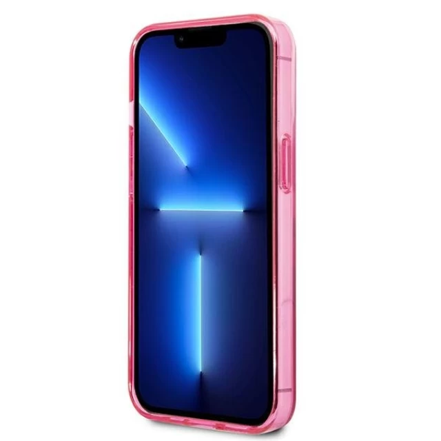 Чехол Karl Lagerfeld Gradient Iconic Karl and Choupette для iPhone 13 Pro Pink (KLHCP13LTGKCP)