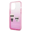 Чохол Karl Lagerfeld Gradient Iconic Karl and Choupette для iPhone 13 Pro Pink (KLHCP13LTGKCP)