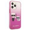 Чехол Karl Lagerfeld Gradient Iconic Karl and Choupette для iPhone 13 Pro Max Pink (KLHCP13XTGKCP)