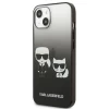 Чохол Karl Lagerfeld Gradient Iconic Karl and Choupette для iPhone 13 mini Black (KLHCP13STGKCK)