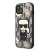 Чехол Karl Lagerfeld Flower Ikonik Karl для iPhone 13 mini Grey (KLHCP13SPMNFIK1)