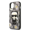 Чехол Karl Lagerfeld Flower Ikonik Karl для iPhone 13 mini Grey (KLHCP13SPMNFIK1)