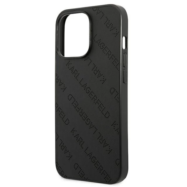 Чохол Karl Lagerfeld Perforated Allover для iPhone 13 Pro Max Black (KLHCP13XPTLK)