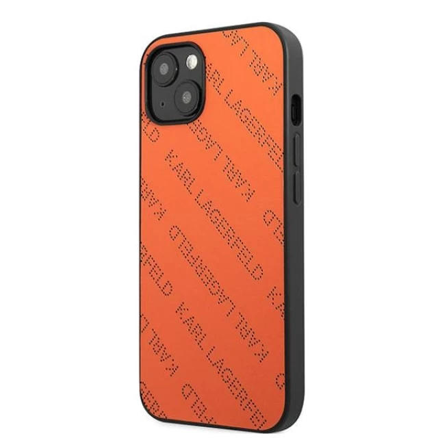 Чехол Karl Lagerfeld Perforated Allover для iPhone 13 Orange (KLHCP13MPTLO)