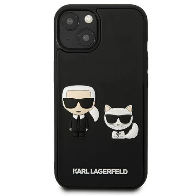 Чохол Karl Lagerfeld Karl & Choupette Iconik 3D для iPhone 13 Black (KLHCP13M3DRKCK)