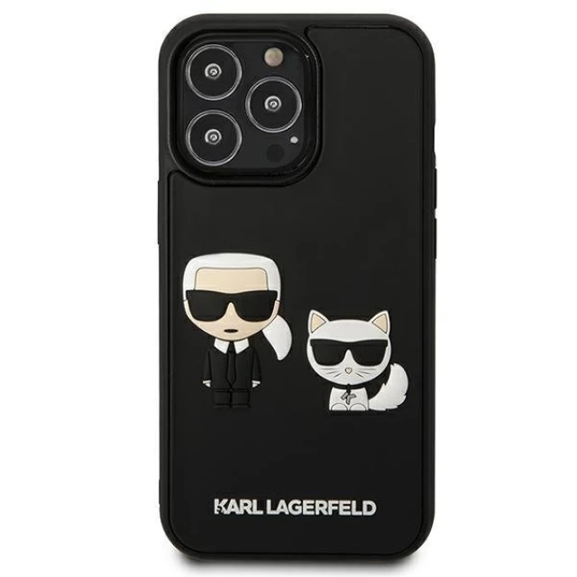 Чохол Karl Lagerfeld Karl & Choupette Iconik 3D для iPhone 13 Pro Max Black (KLHCP13X3DRKCK)