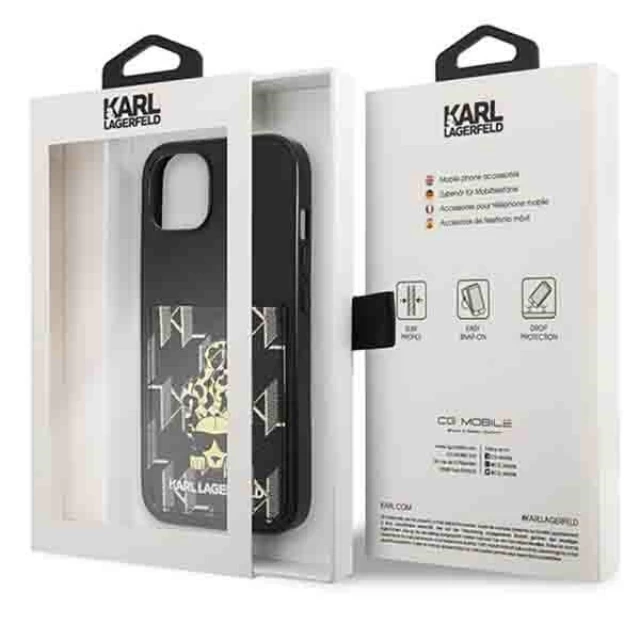 Чохол Karl Lagerfeld Karlimals Cardslot для iPhone 13 Black (KLHCP13MCANCNK)