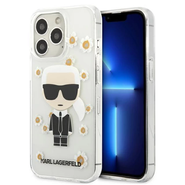 Чохол Karl Lagerfeld Iconik Karl для iPhone 13 | 13 Pro Clear (KLHCP13LHFLT)