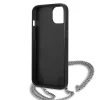 Чехол Karl Lagerfeld Leather Textured and Chain для iPhone 13 Black (KLHCP13MPMK)