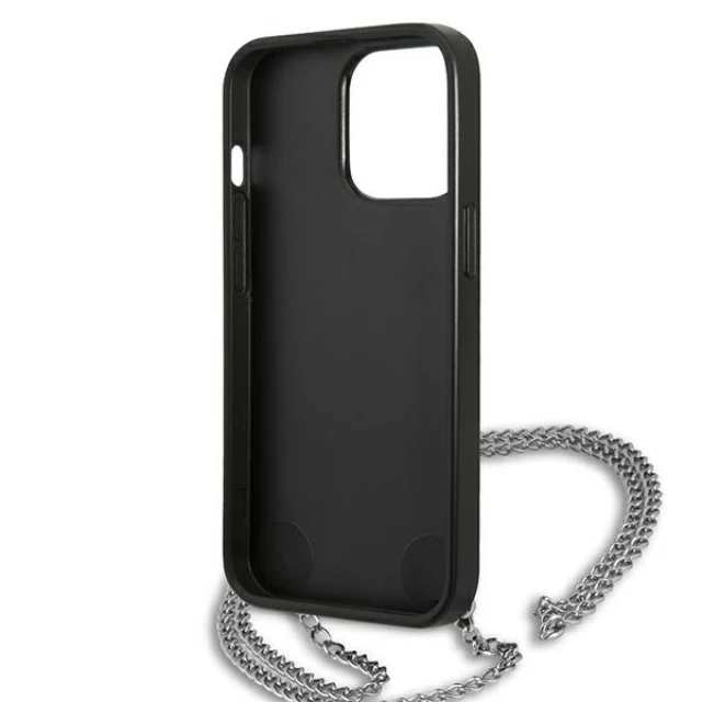 Чехол Karl Lagerfeld Leather Textured and Chain для iPhone 13 Pro Max Black (KLHCP13XPMK)