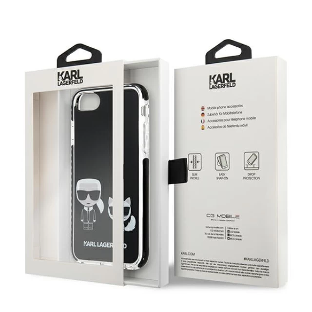Чохол Karl Lagerfeld Karl & Choupette для iPhone SE 2022/SE 2020 | 8 | 7 Black (KLHCI8TPEKCK)