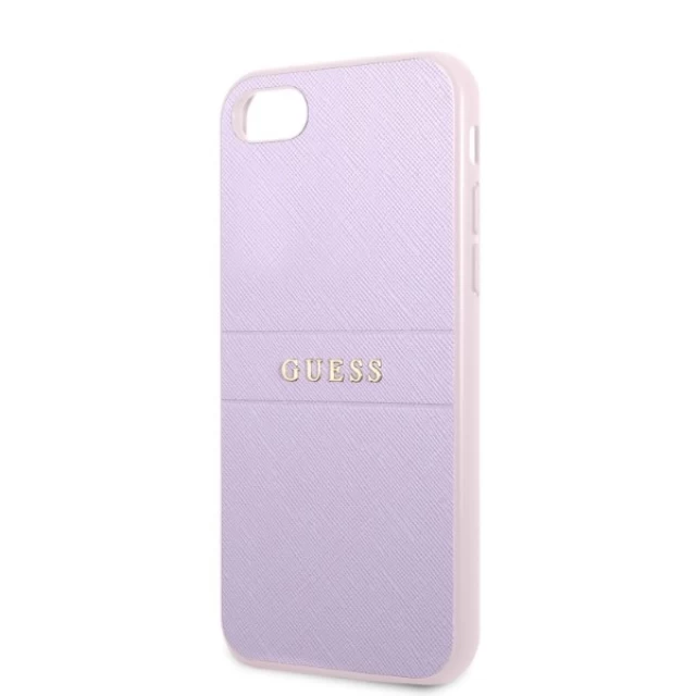 Чехол Guess Saffiano Hot Stamp & Metal Logo для iPhone SE 2022/SE 2020 | 8 | 7 Purple (GUHCI8PSASBPU)