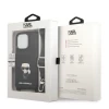 Чохол Karl Lagerfeld Saffiano Metal Ikonik для iPhone 13 | 13 Pro Black (KLHCP13LSAIPCK)