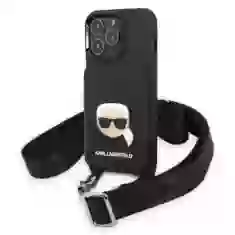 Чохол Karl Lagerfeld Saffiano Karl & Choupette Embossed для iPhone 13 Pro Max Black (KLHCP13XSAKHPK)