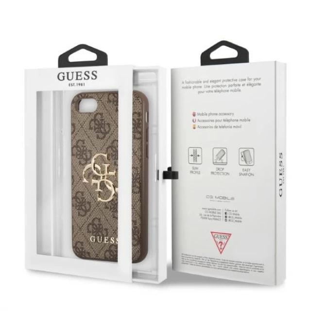 Чехол Guess 4G Big Metal Logo для iPhone 7 | 8 | SE 2022/2020 Brown (GUHCI84GMGBR)