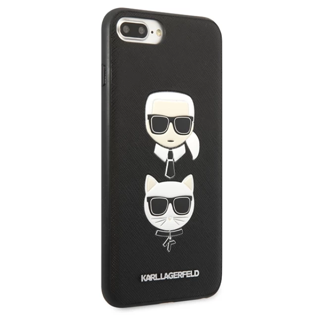 Чехол Karl Lagerfeld Saffiano Karl & Choupette Head для iPhone 7 | 8 Plus Black (KLHCI8LSAKICKCBK)