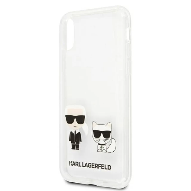 Чехол Karl Lagerfeld Karl & Choupette для iPhone XS Max Transparent (KLHCI65CKTR)