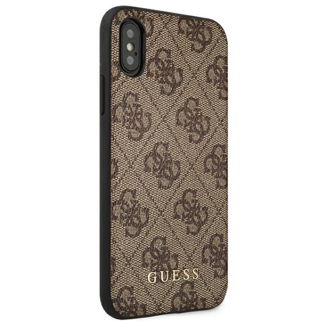 Чохол Guess 4G Metal Gold Logo для iPhone XS Max Brown (GUHCI65G4GFBR)