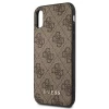 Чохол Guess 4G Metal Gold Logo для iPhone XS Max Brown (GUHCI65G4GFBR)