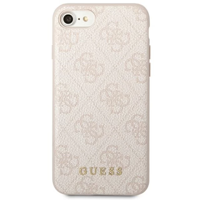 Чехол Guess 4G Metal Gold Logo для iPhone 7 | 8 | SE 2022/2020 Pink (GUHCI8G4GFPI)