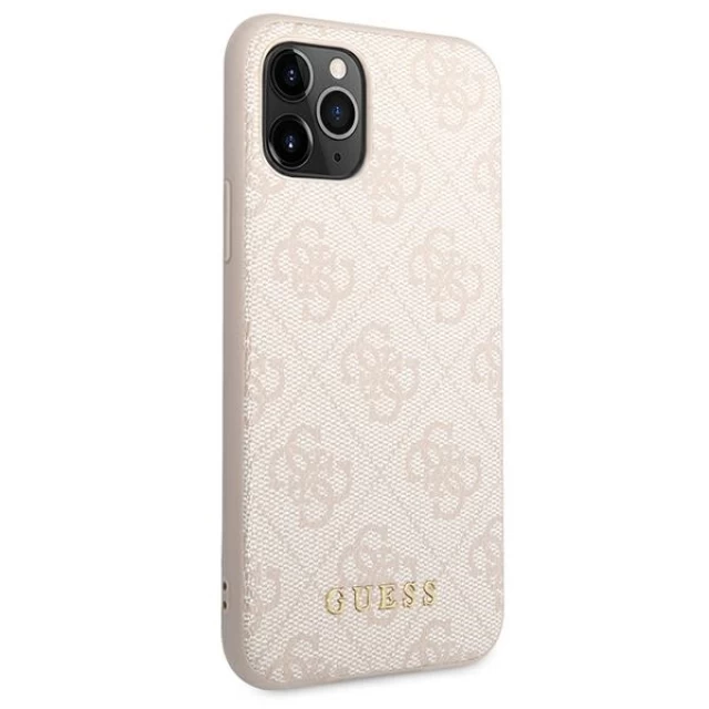 Чехол Guess 4G Metal Gold Logo для iPhone 11 Pro Pink (GUHCN58G4GFPI)