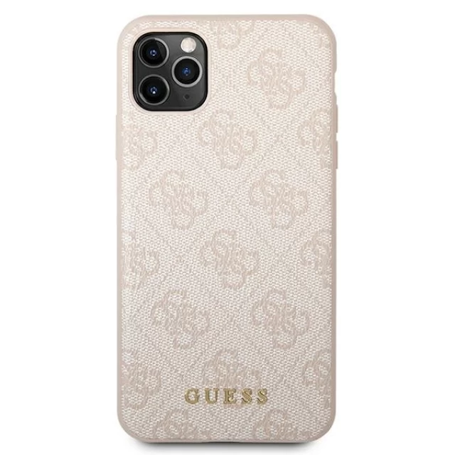 Чехол Guess 4G Metal Gold Logo для iPhone 11 Pro Max Pink (GUHCN65G4GFPI)