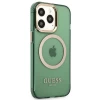 Чехол Guess Gold Outline Translucent для iPhone 13 Pro Max Khaki with MagSafe (GUHMP13XHTCMA)