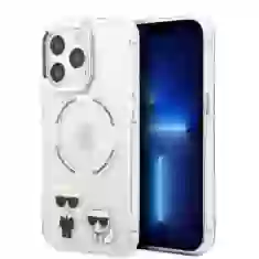 Чехол Karl Lagerfeld Karl & Choupette Aluminium для iPhone 13 | 13 Pro Transparent with MagSafe (KLHMP13LHKCT)