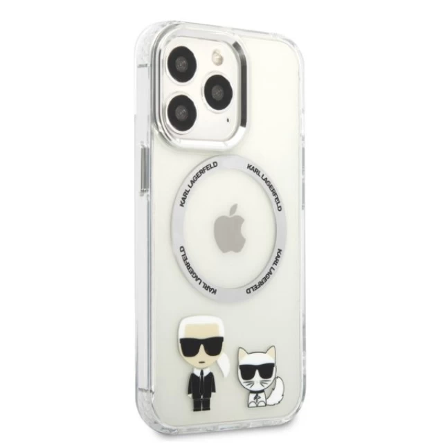 Чохол Karl Lagerfeld Karl & Choupette Aluminium для iPhone 13 | 13 Pro Transparent with MagSafe (KLHMP13LHKCT)
