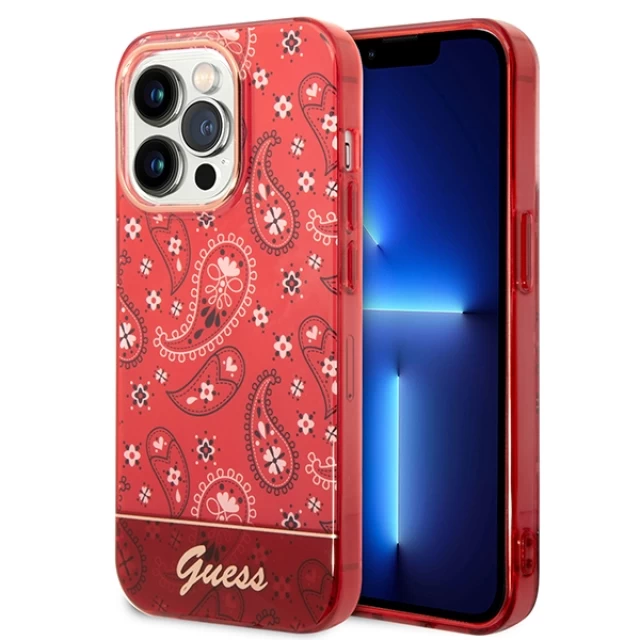 Чехол Guess Bandana Paisley для iPhone 14 Pro Red (GUHCP14LHGBNHR)