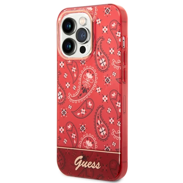 Чехол Guess Bandana Paisley для iPhone 14 Pro Red (GUHCP14LHGBNHR)