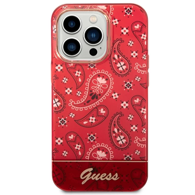 Чехол Guess Bandana Paisley для iPhone 14 Pro Red (GUHCP14LHGBNHR)