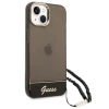 Чехол Guess Translucent Pearl Strap для iPhone 14 Black (GUHCP14SHGCOHK)