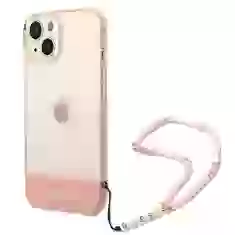 Чехол Guess Translucent Pearl Strap для iPhone 14 Pink (GUHCP14SHGCOHP)