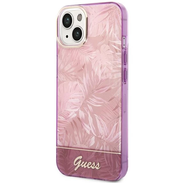 Чехол Guess Jungle Collection для iPhone 14 Pink (GUHCP14SHGJGHP)