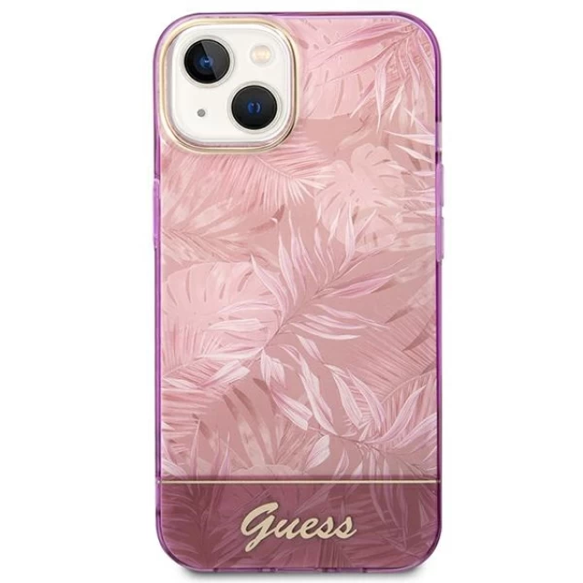 Чохол Guess Jungle Collection для iPhone 14 Pink (GUHCP14SHGJGHP)