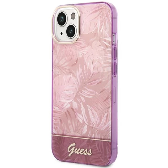 Чохол Guess Jungle Collection для iPhone 14 Plus Pink (GUHCP14MHGJGHP)