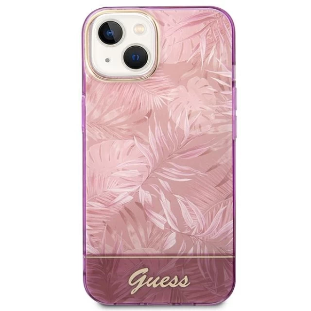Чехол Guess Jungle Collection для iPhone 14 Plus Pink (GUHCP14MHGJGHP)