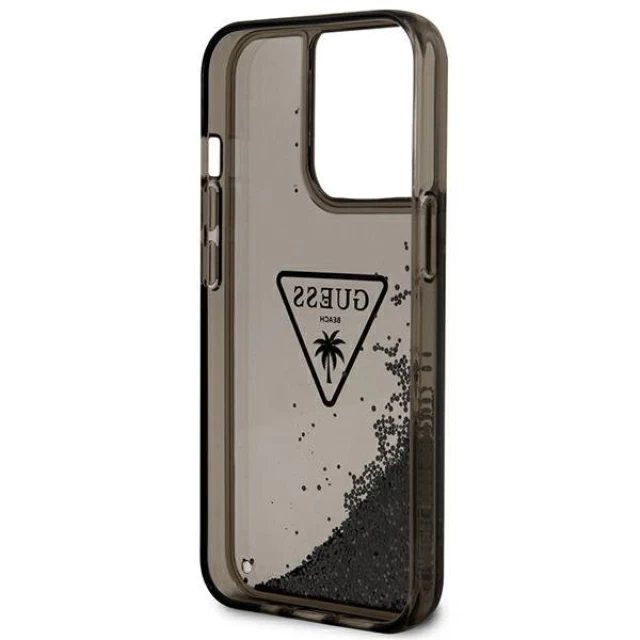 Чехол Guess Liquid Glitter Palm Collection для iPhone 14 Pro Black (GUHCP14LLFCTPK)