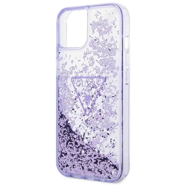 Чохол Guess Liquid Glitter Palm Collection для iPhone 14 Purple (GUHCP14SLFCTPU)