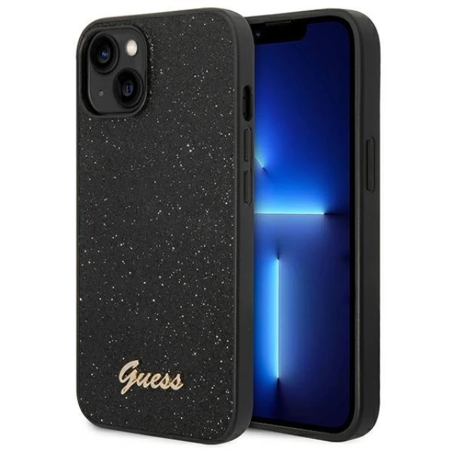 Чохол Guess Glitter Script для iPhone 14 Black (GUHCP14SHGGSHK)