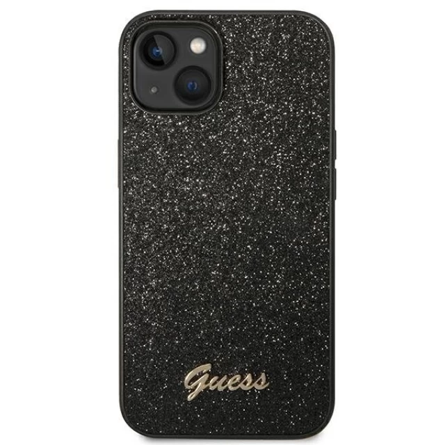 Чехол Guess Glitter Script для iPhone 14 Black (GUHCP14SHGGSHK)