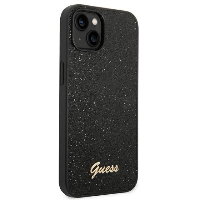 Чехол Guess Glitter Script для iPhone 14 Black (GUHCP14SHGGSHK)