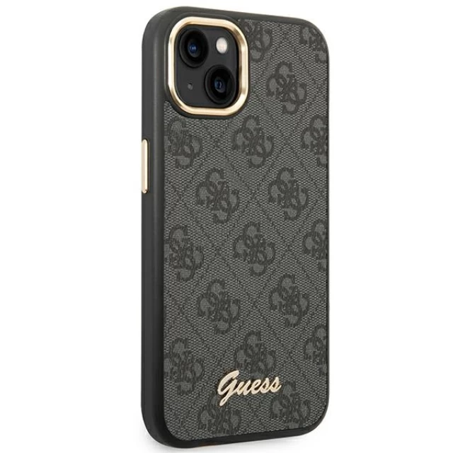 Чехол Guess 4G Vintage Gold Logo для iPhone 14 Plus Black (GUHCP14MHG4SHK)
