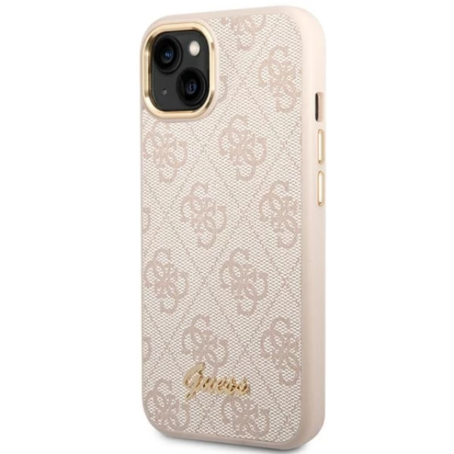 Чехол Guess 4G Vintage Gold Logo для iPhone 14 Pink (GUHCP14SHG4SHP)