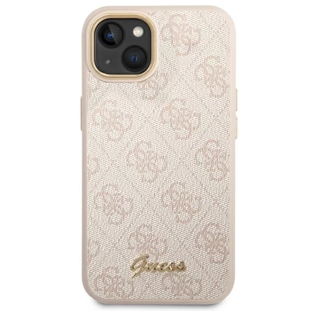 Чехол Guess 4G Vintage Gold Logo для iPhone 14 Pink (GUHCP14SHG4SHP)