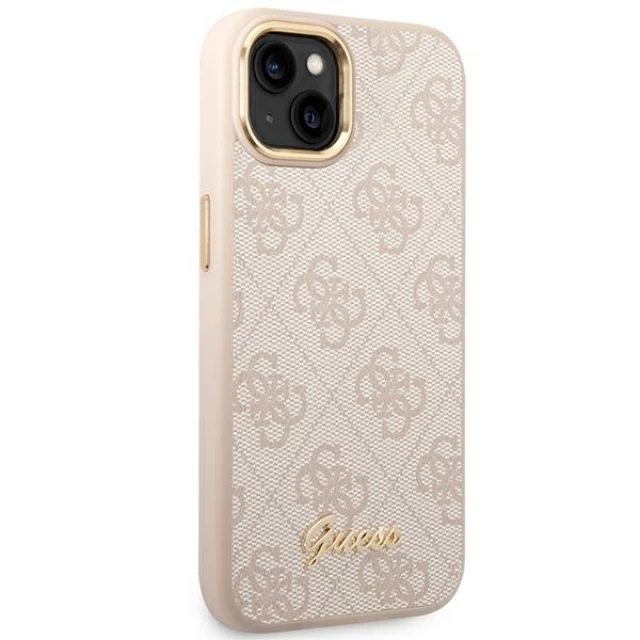 Чехол Guess 4G Vintage Gold Logo для iPhone 14 Pink (GUHCP14SHG4SHP)